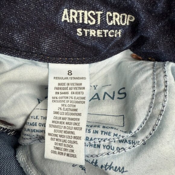 American Eagle Jeans Womens 8 Reg Artist Stretch Crop Curvy Mid Rise AE Denim - Picture 5 of 7